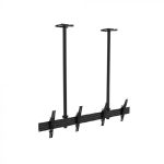 Atdec 2×1 ceiling menu board mount, twin pole, 1.75m rail, tilting angle. Max load per display: 50kg (ADBS-2X1-17T2C)