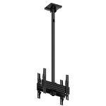 Atdec Back-to-back ceiling mount, single pole, 0.48m rail, tilting angle. Max load per display: 50kg (ADBS-B2B-4TC)
