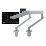 Atdec Ora Duo High-Performance Dynamic Monitor Arms with Laptop Tray. F-Clamp Desk Fixing. Max Load 8kg. Up to 35″ screens. Up to 18″ Laptops. Silver (AWS-N-ORA2-F-S)