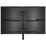 Atdec AWMS-2-LTHT75 Heavy Duty Dual Mount with 750mm Post. 18kg Flat Screens, 12kg Curved Screens, Heavy-Duty F-Clamp Desk Fixing, Black (AWMS-2-LTH75-H-B)
