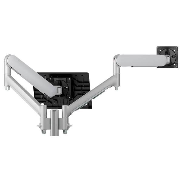 Atdec AWMS-2-ND13 Laptop-Monitor Combo Mount on 135mm Post. Max Load: 8kg,  Grommet Clamp Desk Fixing, VESA up to 100x100. Silver (AWMS-2-ND13-G-S) - Image 5