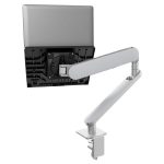 Atdec Ora High-Performance Dynamic Monitor Arm with Laptop Tray. Up to 18″ laptops, Max Load 7kg, F-Clamp Desk Fixing. Silver (AWS-N-ORA-F-S)