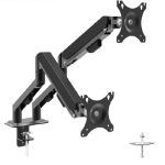 Shintaro Dual Monitor Mount for Up to 27″ Screen, Gas Spring Arms, F-Clamp & Bolt, Tilt, 9kgs Max Load Weight (SH-CT-DSA1102)