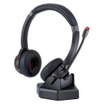 Shintaro Bluetooth Wireless Headset with Mic – Noise Cancelling, Dual Device Connectivity, 30m Range, 40 Hours Talk Time, with Charging Base (SH-146)