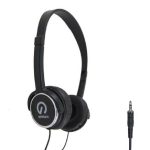 Shintaro Kids Stereo Headphones with Safety Volume Limit, Adjustable Headband, and 1m Cable for Safe Listening on MP3 Players, Tablets & Mobile Phones (SH-KHBLK)