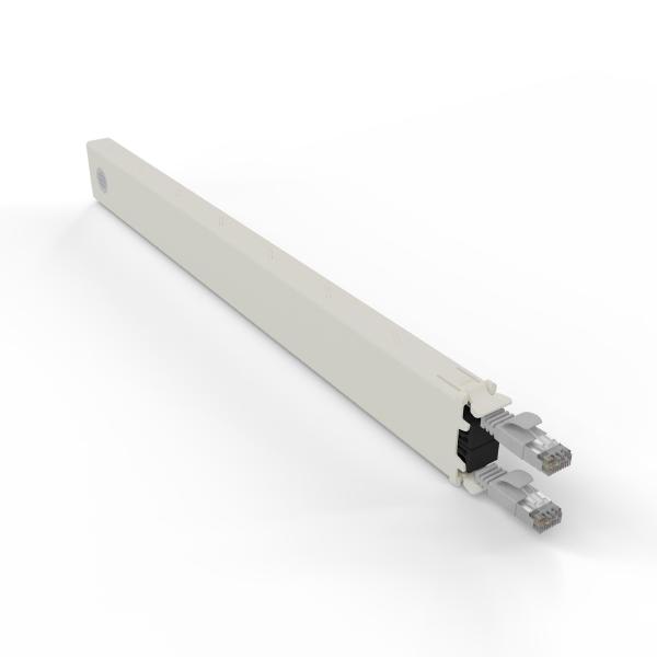 Patchbox.One 8RU STP Grey Cat6A Cable Management Cassette