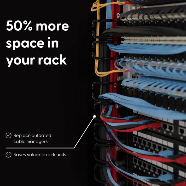 Patchbox.One 30RU OS2 LC-LC Fiber Optic Cable Management System, Includes 24x 30RU OS2 LC-LC Casettes, 3x Patchcatch Pairs & 1x Mounting Rail Pair (PONE30OS211) - Image 4