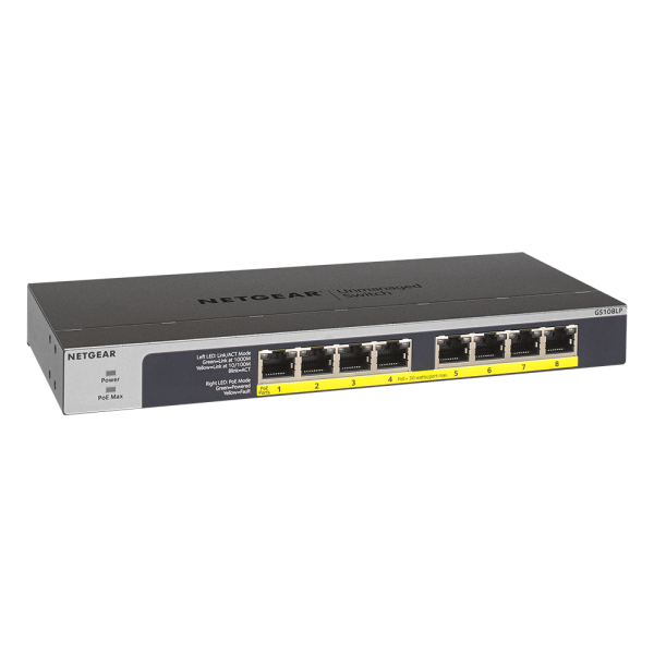 Netgear 8 PORT Gigabit POE+ 60W Switch (GS108LP-100AJS) - Image 4