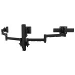 Atdec AWMS-3-137S4 Triple Monitor Arms with Sliders on 400mm Post. C-Clamp Desk Fixing, VESA up to 100×100, Black (AWMS-3-137S4-C-B)