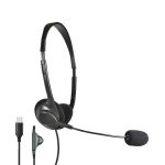 Shintaro USB-C Lightweight Headset with Microphone, Inline Volume Control, Adjustable Arm, Ideal for VoIP and Hands-Free Communication (SH-102M-C)