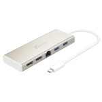 J5create USB-C Dual HDMI Mini Dock for Dual Display with USB-C to 2 HDMI, 2 USB 3.0, USB-C PD2.0 and Gigabit Ethernet Connectivity (JCD381)