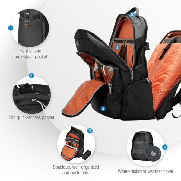 Everki Business 120 Travel Friendly Laptop Backpack up to 18.4-Inch (EKP120) - Image 3