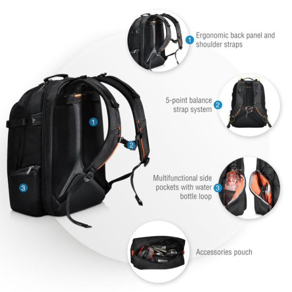 Everki Business 120 Travel Friendly Laptop Backpack up to 18.4-Inch (EKP120) - Image 4