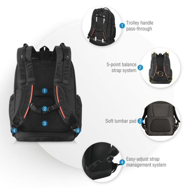 Everki Atlas Travel Friendly Laptop Backpack 13-Inch to 17.3-Inch Adaptable Compartment (EKP121) - Image 7