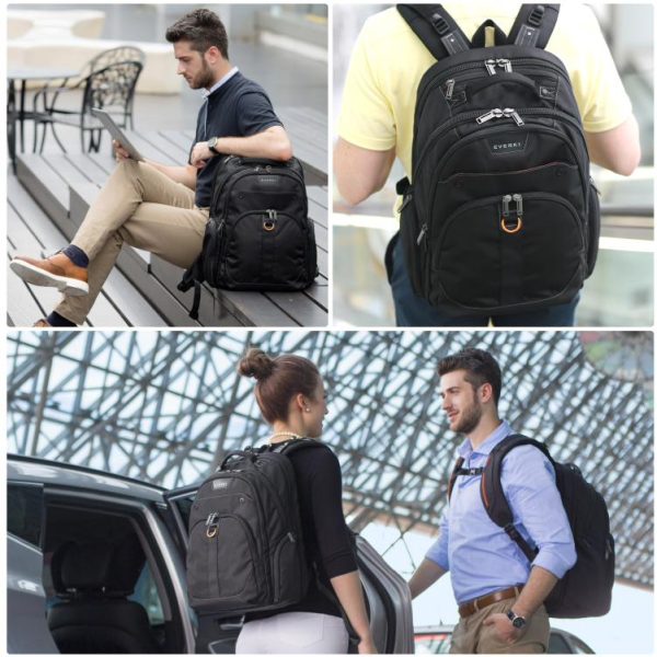 Everki Atlas Travel Friendly Laptop Backpack 13-Inch to 17.3-Inch Adaptable Compartment (EKP121) - Image 9