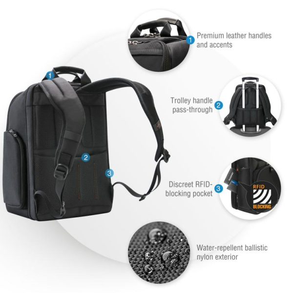 Everki Onyx Premium Travel Friendly Laptop Backpack up to 15.6-Inch (EKP132) - Image 4