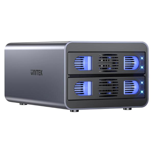 Unitek USB3.2 Type-C 10GB/SATA 2 BAY SATA HDD RAID ENCLOSURE (S1308C01-AU) - Image 9