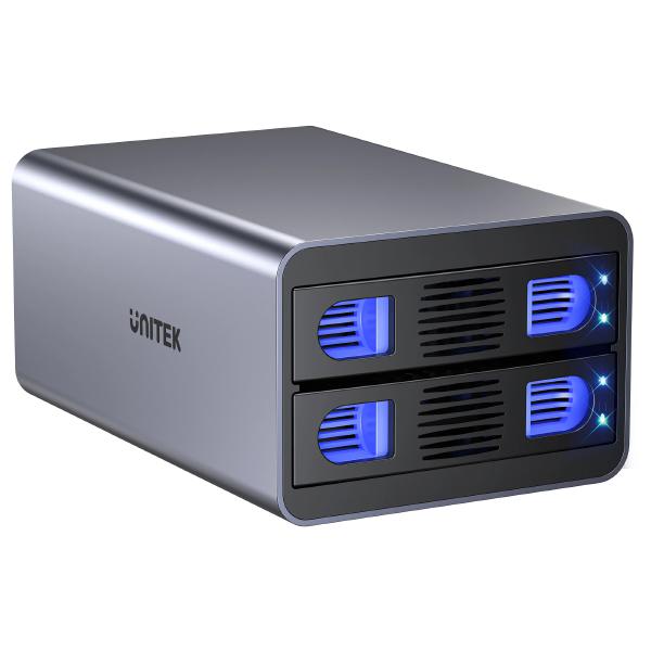 Unitek USB3.2 Type-C 10GB/SATA 2 BAY SATA HDD RAID ENCLOSURE (S1308C01-AU) - Image 10