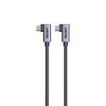 Unitek 1M USB-C Dual 90-Degree Power Cable, 20V 5A, Up to 480 Mbps, 100W, Grey, Hook Color Box (C14147ABK-1M)