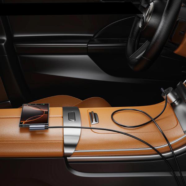 Unitek 1M USB-C Dual 90-Degree Power Cable, 20V 5A, Up to 480 Mbps, 100W, Grey, Hook Color Box (C14147ABK-1M) - Image 7