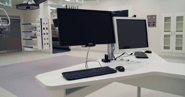 Atdec AWMS-2-4640 Dual Monitor Swing Arms on 400mm Post. Max Load: 12kg (flat), 10kg (curved), Heavy Duty Desk Fixing, VESA up to 100x100. Black. (AWMS-2-4640-H-B) - Image 6