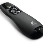 Logitech Wireless Presenter R400, USB 2.4GHz Wireless Receiver, On/Off Switch, Battery Indicator (Powered by 2 x AAA batteries, included) (910-001361)