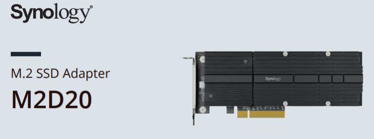 Synology M2D20 Adapter card for SSD