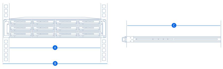Synology 1U Rail Kit Fixed