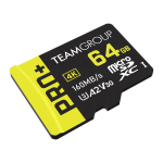 Team Group PRO+ 64GB Micro SDXC UHS-I U3 A2 V30 Memory Card (TPPMSDX64GIA2V3003)