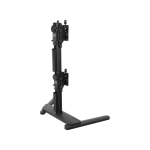 Atdec Super Heavy-Duty Dual Stacked Mount on Freestanding Base – Black (AWMS-2-BT75-FS-B)