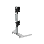 Atdec Super Heavy-Duty Dual Stacked Mount on Freestanding Base – Silver (AWMS-2-BT75-FS-S)
