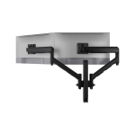 Atdec Dual Dynamic Monitor Arm Mount on Medium Post – C-Clamp – Black (AWMS-2-D40-C-B)