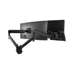 Atdec Laptop-Monitor Combo Mount – Grommet Clamp – Black (AWMS-2-ND13-G-B)