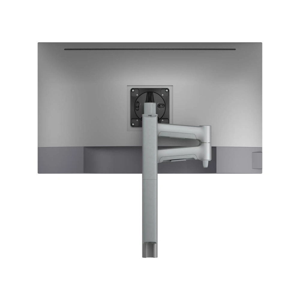Atdec Single Monitor Arm Mount with Swing Arm - Heavy-Duty F-Clamp - Silver
